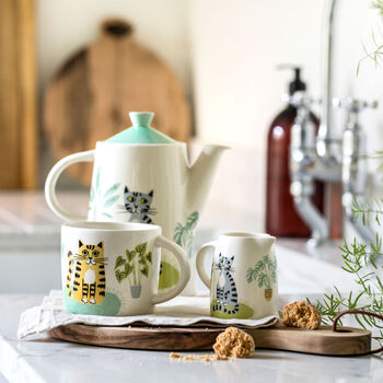 Handmade Ceramic Cat Teapot, 2 of 4