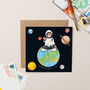 Oliver In Space Birthday Card, thumbnail 1 of 2