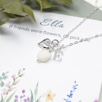 Personalised If Friends Were Flowers Sterling Silver Necklace, 3 of 6
