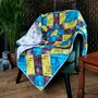 Large Quilt For Men, Geometric Star Quilted Blanket, thumbnail 5 of 9