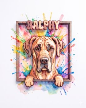 Vibrant Colourful Pet Portrait, 3 of 7