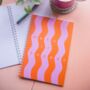 Make It Happen Bold Pattern Striped Notebook, thumbnail 1 of 3