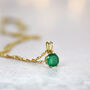 Emerald Solitaire Necklace, thumbnail 2 of 7