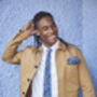 Dancys Mens Black And Blue Floral Pocket Square, thumbnail 4 of 8