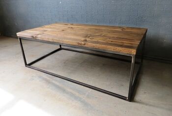 Industrial Reclaimed Custom Coffee Table Tv Stand 087, 2 of 6