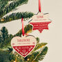 Personalised First Christmas Scandi Maple Wood Bauble, thumbnail 3 of 4