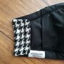 Black And White Houndstooth Harris Tweed® Face Mask, thumbnail 4 of 6