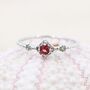 Vintage Inspired Natural Garnet Red And Opal Ring, thumbnail 6 of 11