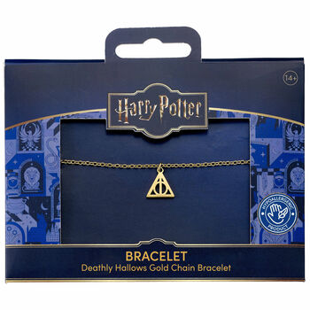 Harry Potter Deathly Hallows Stainless Steel Gold Chain Bracelet, 3 of 3