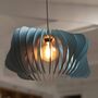 Misty Blue Wooden Pendant Light, thumbnail 1 of 7