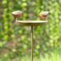 Vintage Robin Bird Bath Feeder Bowl Garden Decor Statue, thumbnail 2 of 5