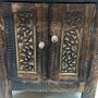 Farmhouse Moroccan Design Inspired Carved Side Table, thumbnail 7 of 7