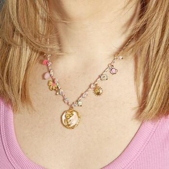 Sunset Club Multi Charm Necklace, 10 of 12