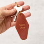 Personalised Leather Hotel Inspired Keyring, thumbnail 1 of 4