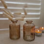 Set Of Two Latte Pressed Glass Bottle Vases Florence, thumbnail 3 of 3
