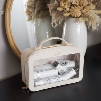 Personalised Clear Cosmetic Bag Monogram Makeup Bag, 6 of 12