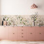 Marble Flower Kitchen Backsplash Designer Wallpaper, thumbnail 1 of 4