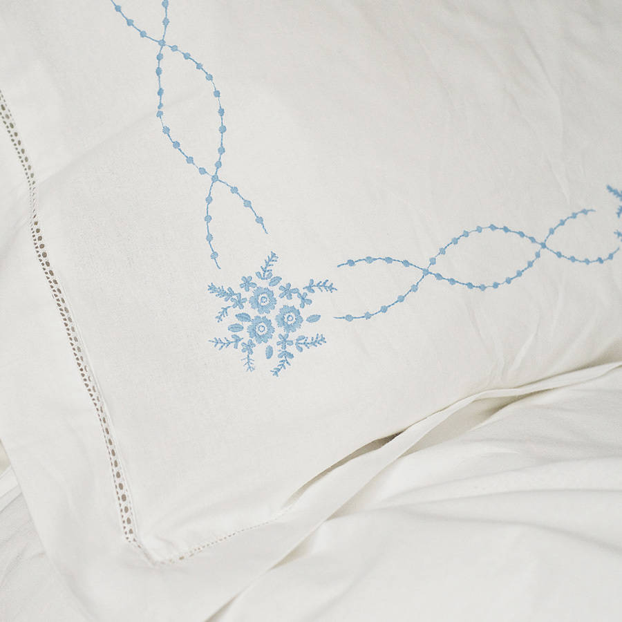 Cotton Pillowcase Bedlinen Pair, 1 of 4