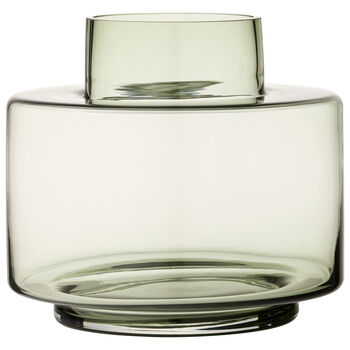 Hedria Laurel Green Handmade Glass Vase, 2 of 3