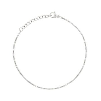 Thin Stainless Steel Cuban Bracelet, 7 of 10