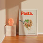 Retro Kitchen Dining Room Pasta Wall Print, thumbnail 3 of 5