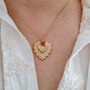 Triple Love Heart Charm Necklace, thumbnail 1 of 5