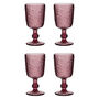 Set Of Four Amethyst Paisley Wine Goblets, thumbnail 2 of 10