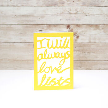 'I Will Always Love Lists' Notebook, 4 of 5