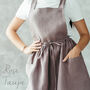 Crossover Linen Pinafore Apron, thumbnail 7 of 12