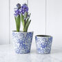 Blue Vintage Floral Plant Pot, thumbnail 2 of 2