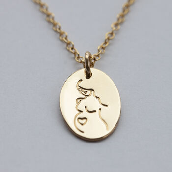 Gold Plated Or Sterling Silver Mother To Be Necklace, 5 of 5