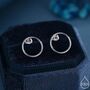 Sterling Silver Minimalist Open Circle Stud Earrings, thumbnail 1 of 12