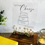 Floral Personalised Cheese Sign Clear, thumbnail 4 of 7