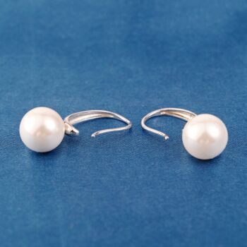Genuine Freshwater Pearl Drop Hook Earrings, 6 of 7