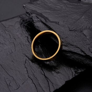 Gold Engraved 5mm Band Ring, 6 of 11