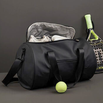 Personalised Barrel Gym Holdall With Initials, 3 of 11