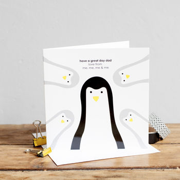Build Your Own Dad Penguin, Birthday Card, 4 of 8