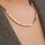 Cube Choker Necklace 18k Gold Plated Titanium Steel, thumbnail 2 of 7