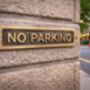 Custom Solid Brass No Parking Plaque With Antique Finish, thumbnail 3 of 6