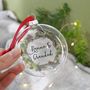 Grandparent Wreath Glass Christmas Bauble Gift, thumbnail 1 of 3