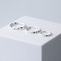 Sterling Silver Sleeper Fastening Huggie Hoop Earrings, thumbnail 3 of 6