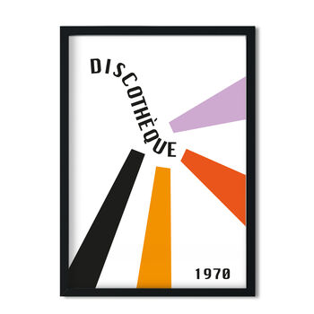 Discothèque French Abstract Giclée Retro Art Print, 2 of 3