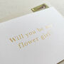 Gold Foil Flower Girl Card, thumbnail 3 of 3