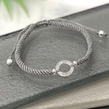 Love Sterling Silver Friendship Bracelet, 5 of 6