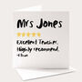 Thank You Teacher Review Card, thumbnail 1 of 4