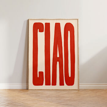 Ciao Bold Typography Wall Art Print, 4 of 9
