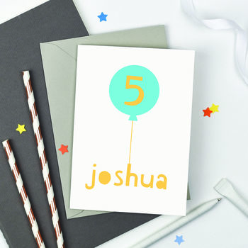 Personalised Birthday Balloon Card, 6 of 8