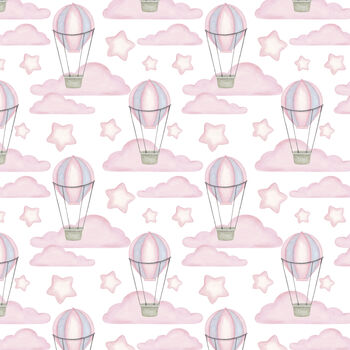 Hot Air Balloon Gift Wrapping Paper Available In Blue Or Pink, 9 of 11