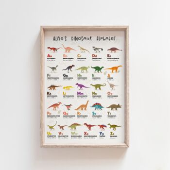 Dinosaur Alphabet Print Gift, 2 of 3
