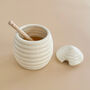 Ceramic Honey Pot With Honey Dipper, thumbnail 9 of 11